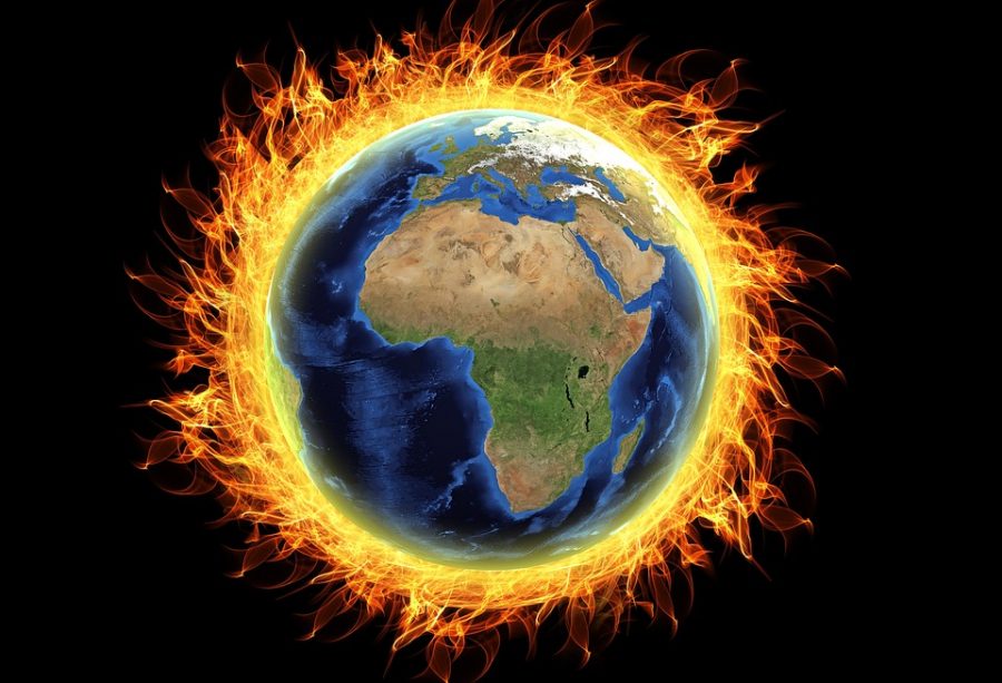 Burning Earth Global Warming Burning Destruction