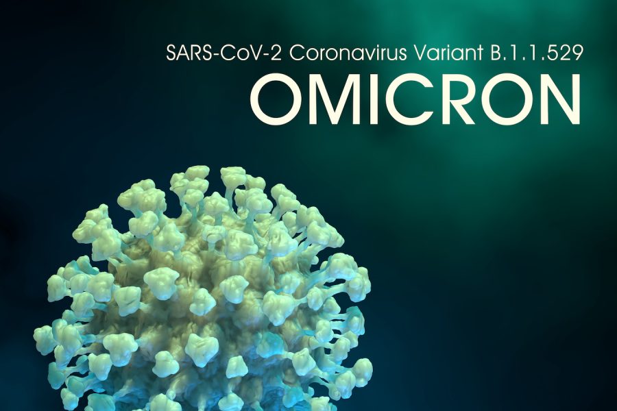 2021 coronavirus pandemic information. Microscopic view of a infectious virus. 3D rendering