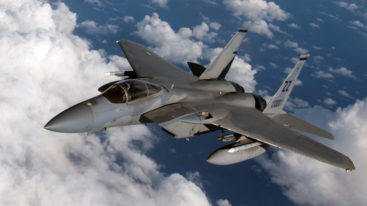 The F-15 Eagle is an all-weather, extremely maneuverable, tactical fighter designed to permit the Air Force to gain and maintain air supremacy over the battlefield. The F-15E Strike Eagle is a dual-role fighter designed to perform air-to-air and air-to-ground missions. An array of avionics and electronics systems gives the F-15E the capability to fight at low altitude, day or night, and in all weather.